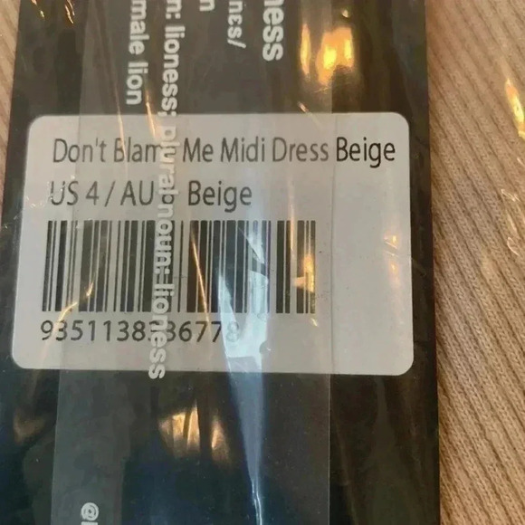 DON'T BLAME ME MIDI DRESS BEIGE - Picture 5 of 5